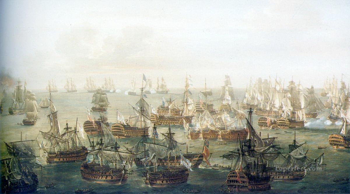 war on sea Trafalgar war ships Oil Paintings